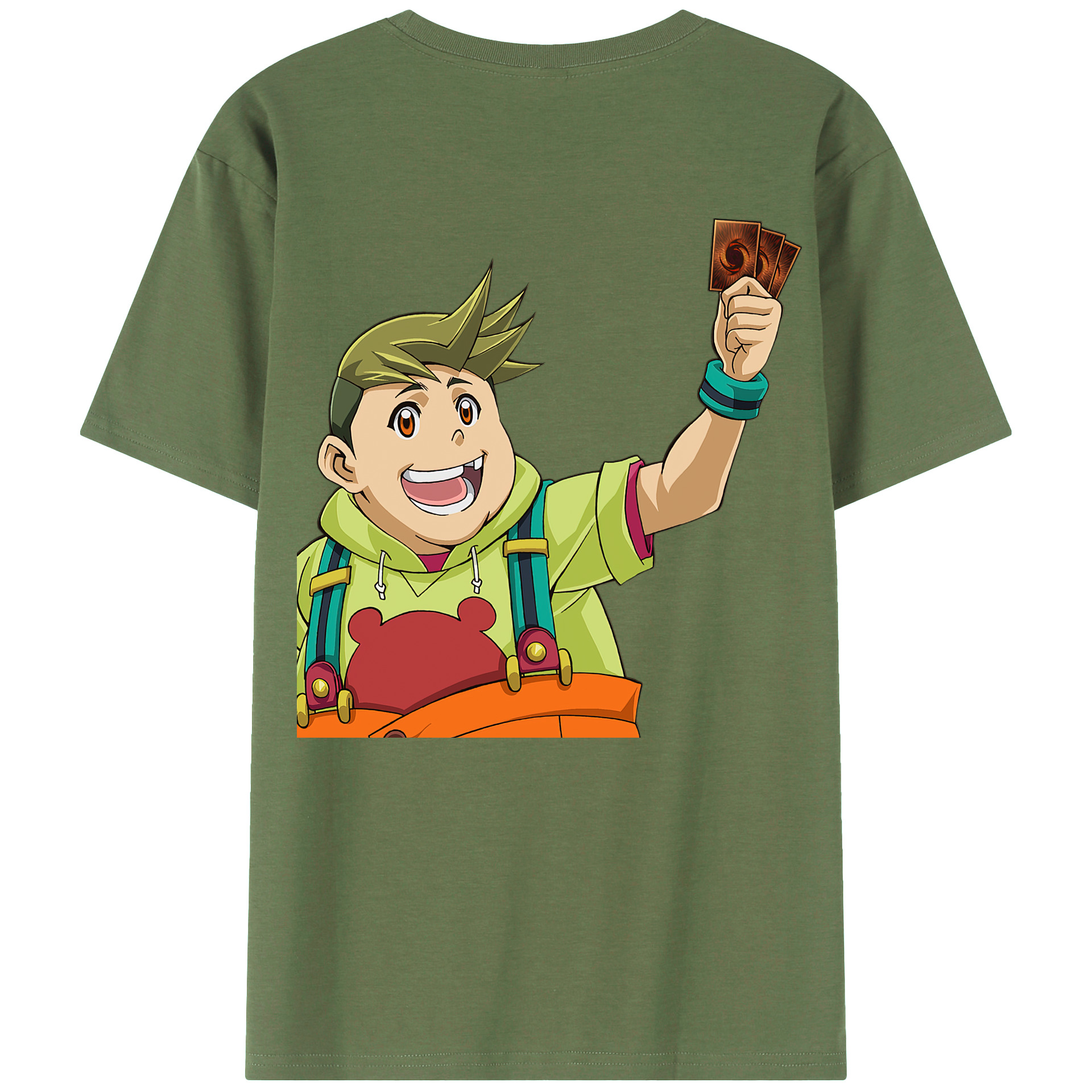 （画像用） 遊☆戯☆王 Yu-Gi-Oh! 綿100％ メンズ半袖Tシャツ（バックプリント） 通気性